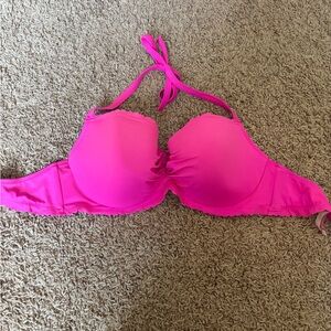 Victoria's Secret Hot Pink Halter Bikini Top